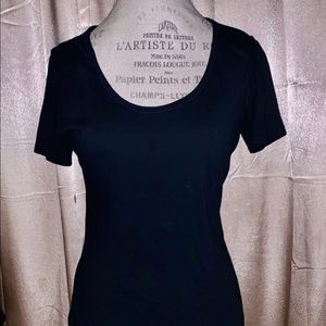 “Michael Stars T Shirt black OS scoop Neck
